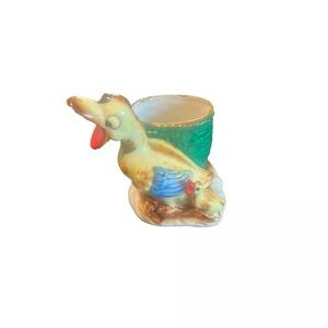 Duck & Duckling Toothpick Holder; Japan